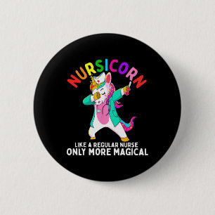 Badge Rond 5 Cm Unicorn Nurse Funny Nursicorn Rainbow Nurse Rn G