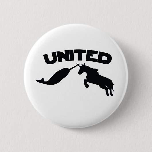 Badge Rond 5 Cm Unicorne et Narwhal (Devant)