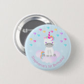 Badge Rond 5 Cm Unicorne magique (Devant & derrière)