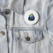 Badge Rond 5 Cm Unicorne Poop (En situation)