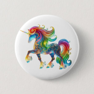 Badge Rond 5 Cm Unicorne unique