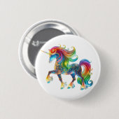 Badge Rond 5 Cm Unicorne unique (Devant & derrière)