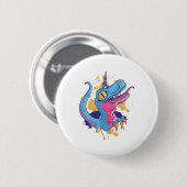 Badge Rond 5 Cm Unicornisaurus (Devant & derrière)