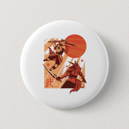 Badge Rond 5 Cm Unicorns Warriors (Devant)