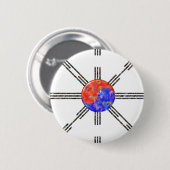 Badge Rond 5 Cm Union Corée (Devant & derrière)