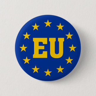 Badge Rond 5 Cm Union européenne, drapeau de l'UE