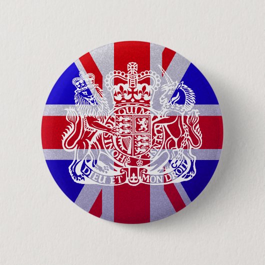 Badge Rond 5 Cm Union Jack & Seal (Devant)