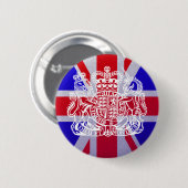 Badge Rond 5 Cm Union Jack & Seal (Devant & derrière)