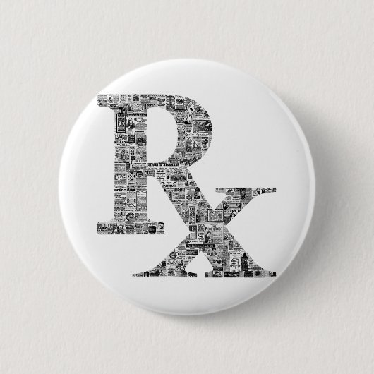 Badge Rond 5 Cm Unique Rx Pharmacy Apothecary (Devant)