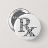 Badge Rond 5 Cm Unique Rx Pharmacy Apothecary (Devant & derrière)