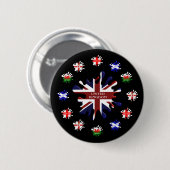 Badge Rond 5 Cm United Kingdom Flags (Devant & derrière)