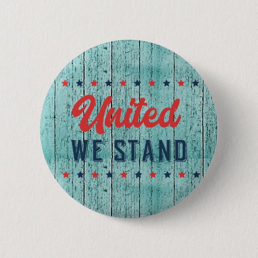 Badge Rond 5 Cm United We stand Patriotic (Devant)