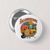 Badge Rond 5 Cm Université citrouille Halloweentown (Devant & derrière)