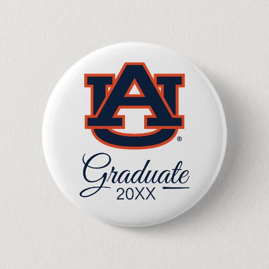 Badge Rond 5 Cm Université d'Auburn | Graduation (Devant)