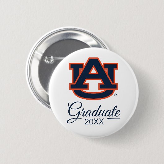 Badge Rond 5 Cm Université d'Auburn | Graduation (Devant & derrière)