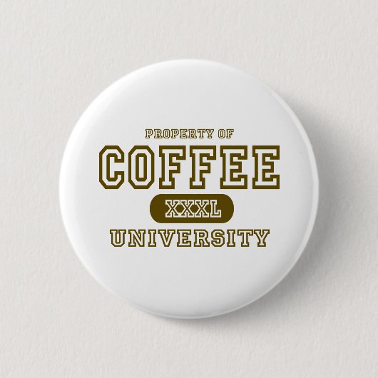 Badge Rond 5 Cm Université de café (Devant)
