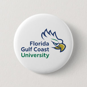 Badge Rond 5 Cm Université de la côte du golfe de Floride   FGCU A