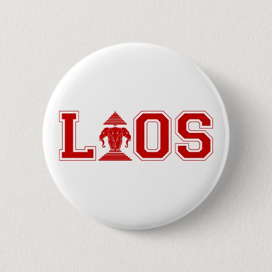 BADGE ROND 5 CM UNIVERSITÉ DE LAOS (Devant)