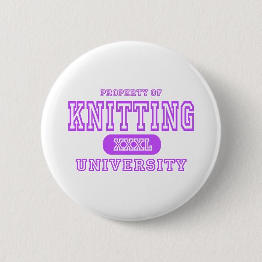 Badge Rond 5 Cm Université de tricot (Devant)