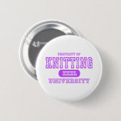Badge Rond 5 Cm Université de tricot (Devant & derrière)