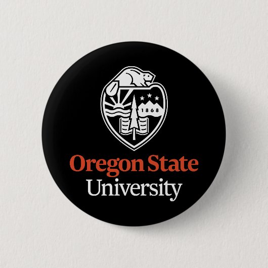 Badge Rond 5 Cm Université d'État de l'Oregon (Devant)