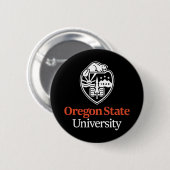 Badge Rond 5 Cm Université d'État de l'Oregon (Devant & derrière)