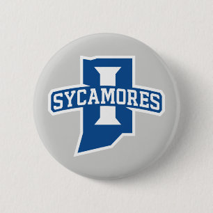 Badge Rond 5 Cm Université d'État d'Indiana Sycamores