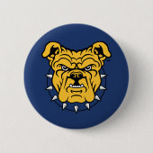 Badge Rond 5 Cm Université d'État NCA&T | Tête de Bulldog (Devant)