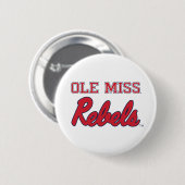 Badge Rond 5 Cm Université du Mississippi | Ole Miss Rebels (Devant & derrière)