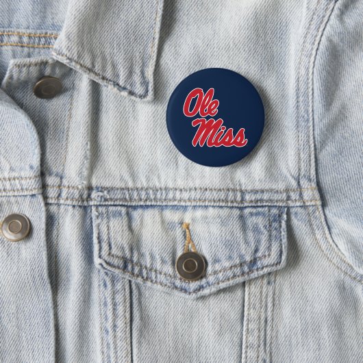 Badge Rond 5 Cm Université du Mississippi | Ole Miss Script (En situation)