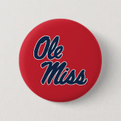 Badge Rond 5 Cm Université du Mississippi | Ole Miss Script 4 (Devant)