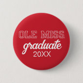 Badge Rond 5 Cm Université du Mississippi | Ole Miss Wordmark (Devant)