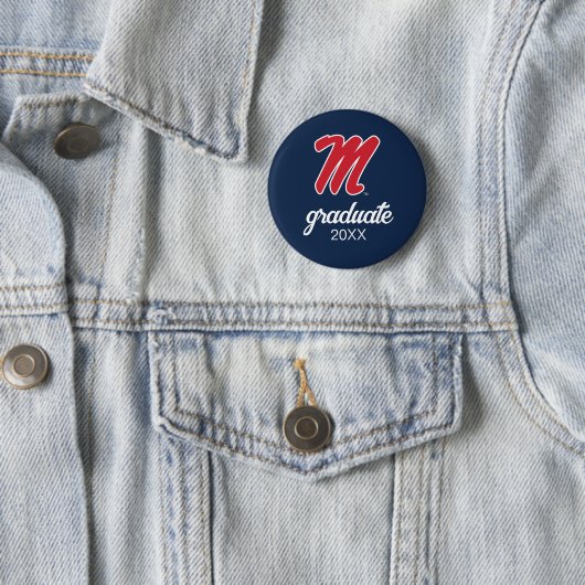 Badge Rond 5 Cm Université du Mississippi | Script M (En situation)