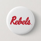 Badge Rond 5 Cm Université du Mississippi | Script Rebels (Devant)