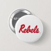 Badge Rond 5 Cm Université du Mississippi | Script Rebels (Devant & derrière)