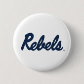 Badge Rond 5 Cm Université du Mississippi | Script Rebels 3 (Devant)