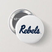 Badge Rond 5 Cm Université du Mississippi | Script Rebels 3 (Devant & derrière)