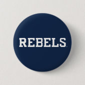 Badge Rond 5 Cm Université du Mississippi | Wordmark Rebels (Devant)