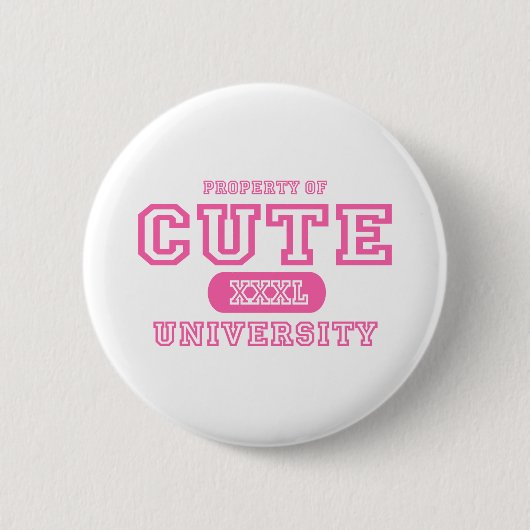 Badge Rond 5 Cm Université mignonne (Devant)