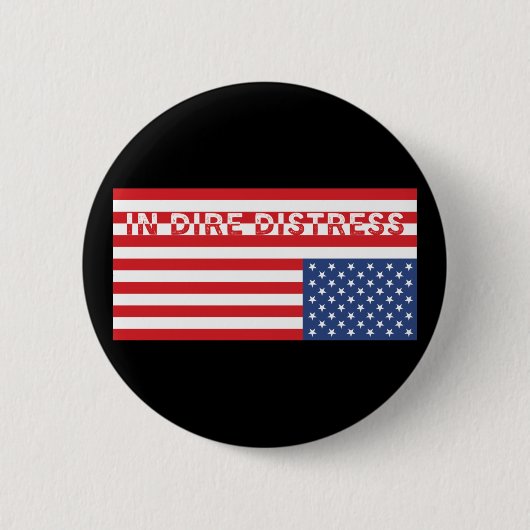 Badge Rond 5 Cm Updown USA Drapeau : En Dire (Devant)