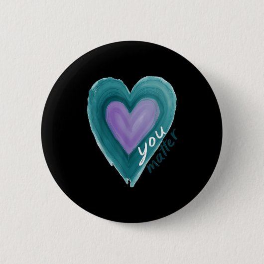 Badge Rond 5 Cm Uplifting you Suicide Prevention Heart Design (Devant)