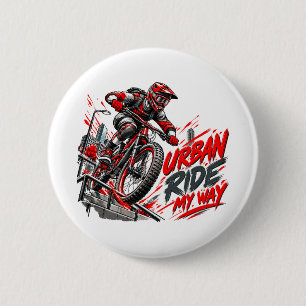 Badge Rond 5 Cm Urban Ride à ma façon – Vélo tout terrain urbain e