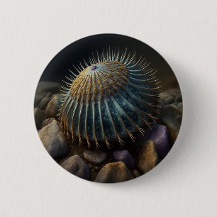 Badge Rond 5 Cm Urchine de Deep Sea