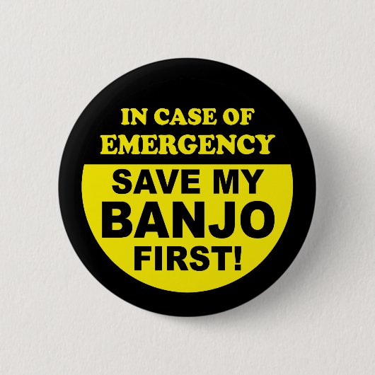 Badge Rond 5 Cm Urgence de banjo (Devant)