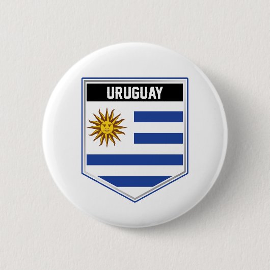 Badge Rond 5 Cm Uruguay - Bouclier (Devant)