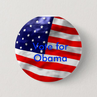 Badge Rond 5 Cm us-flag-640x480, Vote pour Obama