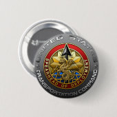 Badge Rond 5 Cm US Transportation Command (Devant & derrière)