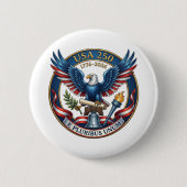 Badge Rond 5 Cm USA 250 Eagle (Devant)