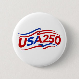Badge Rond 5 Cm USA 250e anniversaire 1776-2026 Patriotique Améric