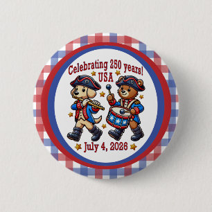 Badge Rond 5 Cm USA 250th Anniversary Souvenir - Patriotique